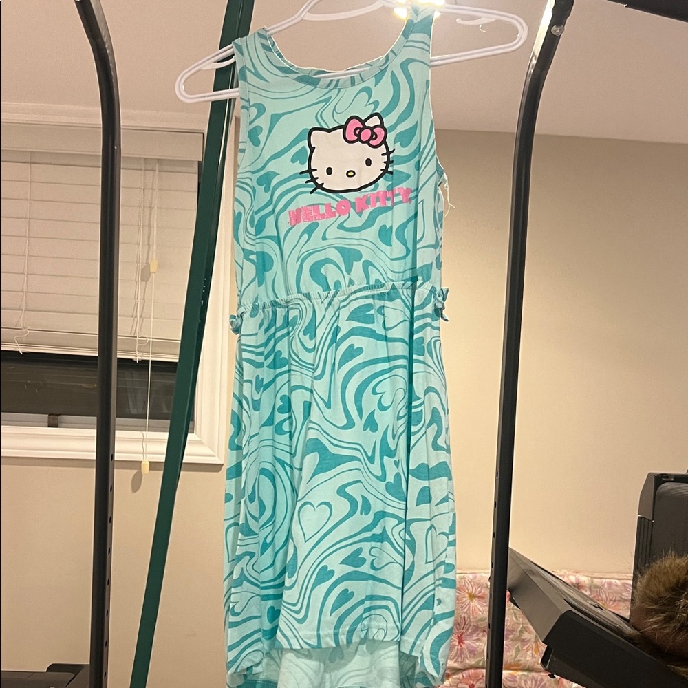 Hello Kitty Blue Swirl Dress kids size 10years/12years